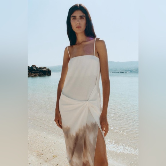 ZARA BLOGGERS’ FAVORITE DRAPED OMBRÉ DRESS - Picture 8 of 15